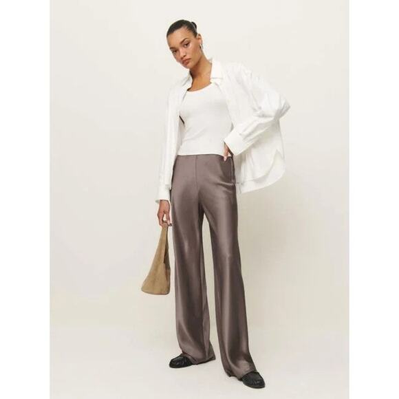 Reformation Norah Wide Leg Satin Pant - XS - Picture 6 of 6